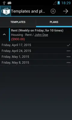 My Expenses android App screenshot 1